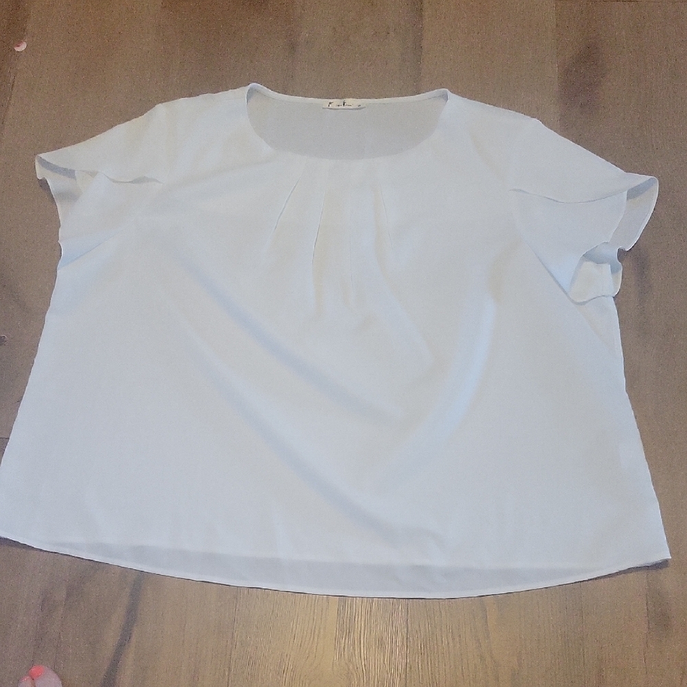 Agnes Orinda Olus Size 3x White Blouse